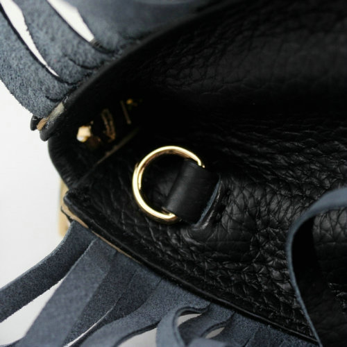 2014 Prada  grained calf leather shoulder bag BT6043 black - Click Image to Close